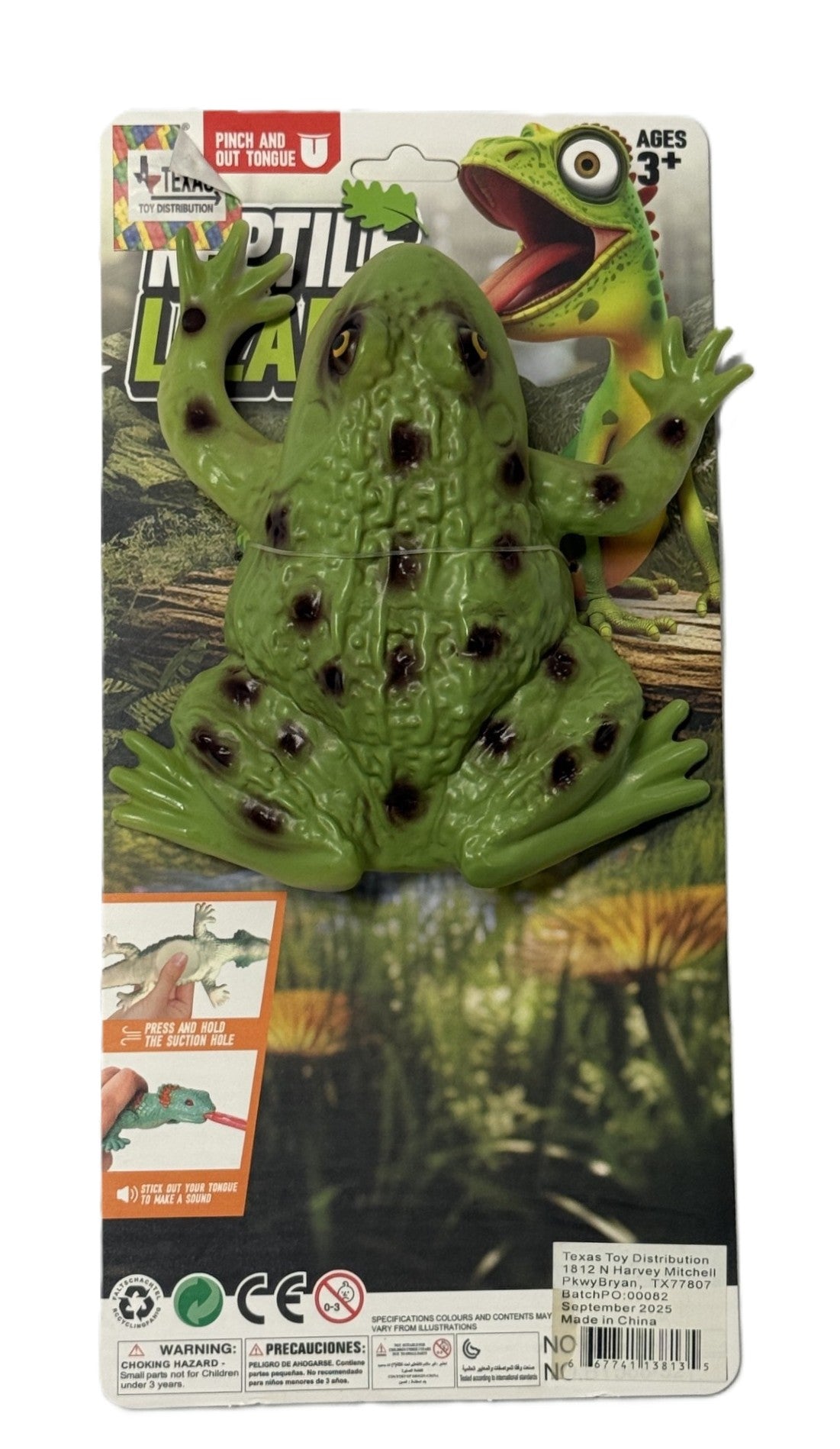 Large Frog with Surprise Tongue 6"