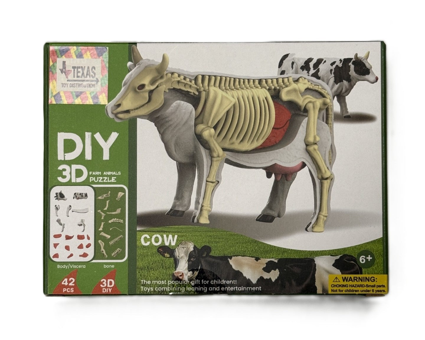 3D DIY Cow Body & Bone Puzzle-STEM