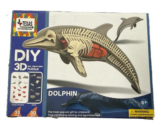 3D DIY Dolphin Body & Bone Puzzle-STEM