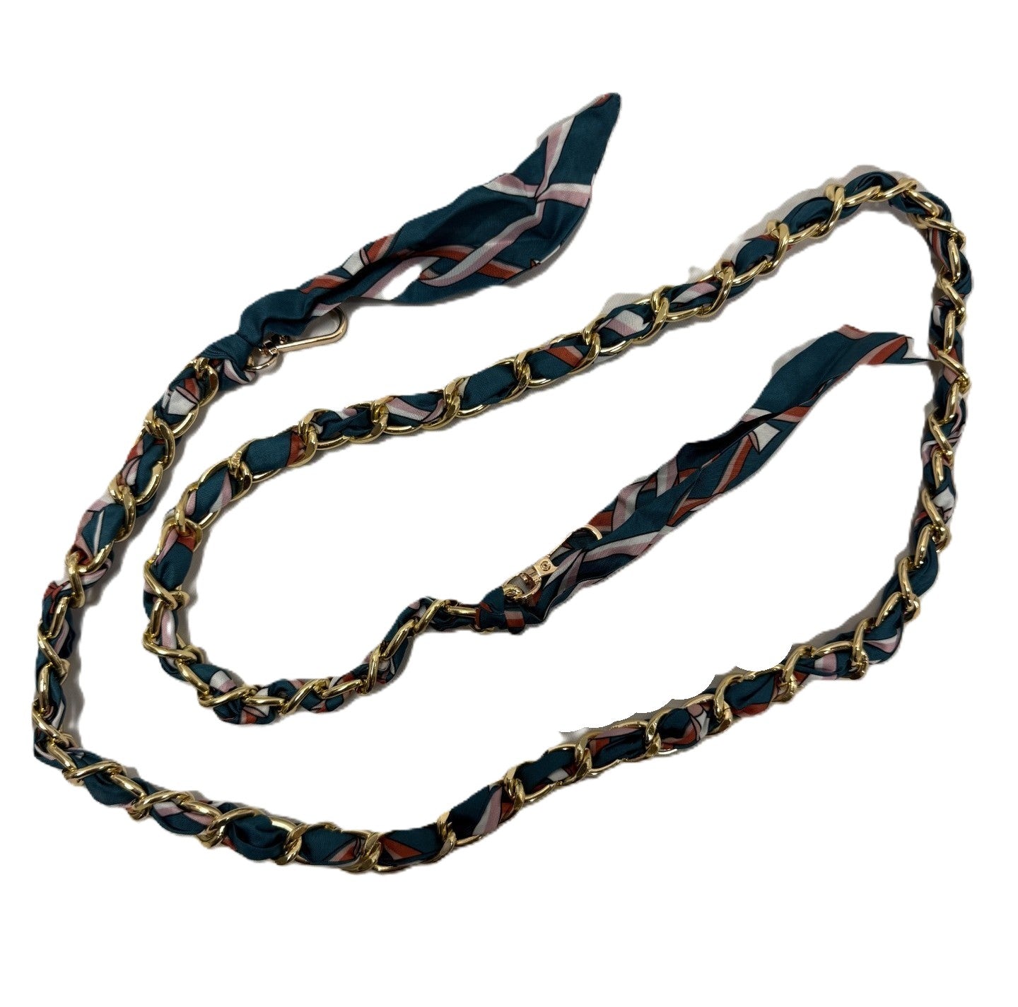 Turquoise Patterned Lanyard 58"