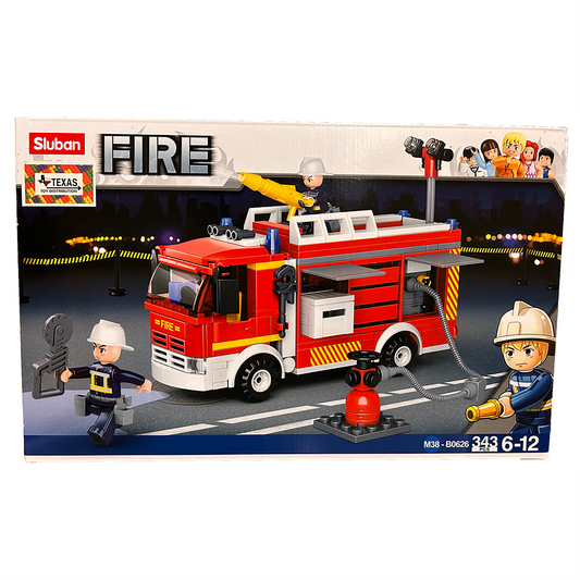 Fire Truck Water-Tank Building Brick Kit (343 Pcs)
