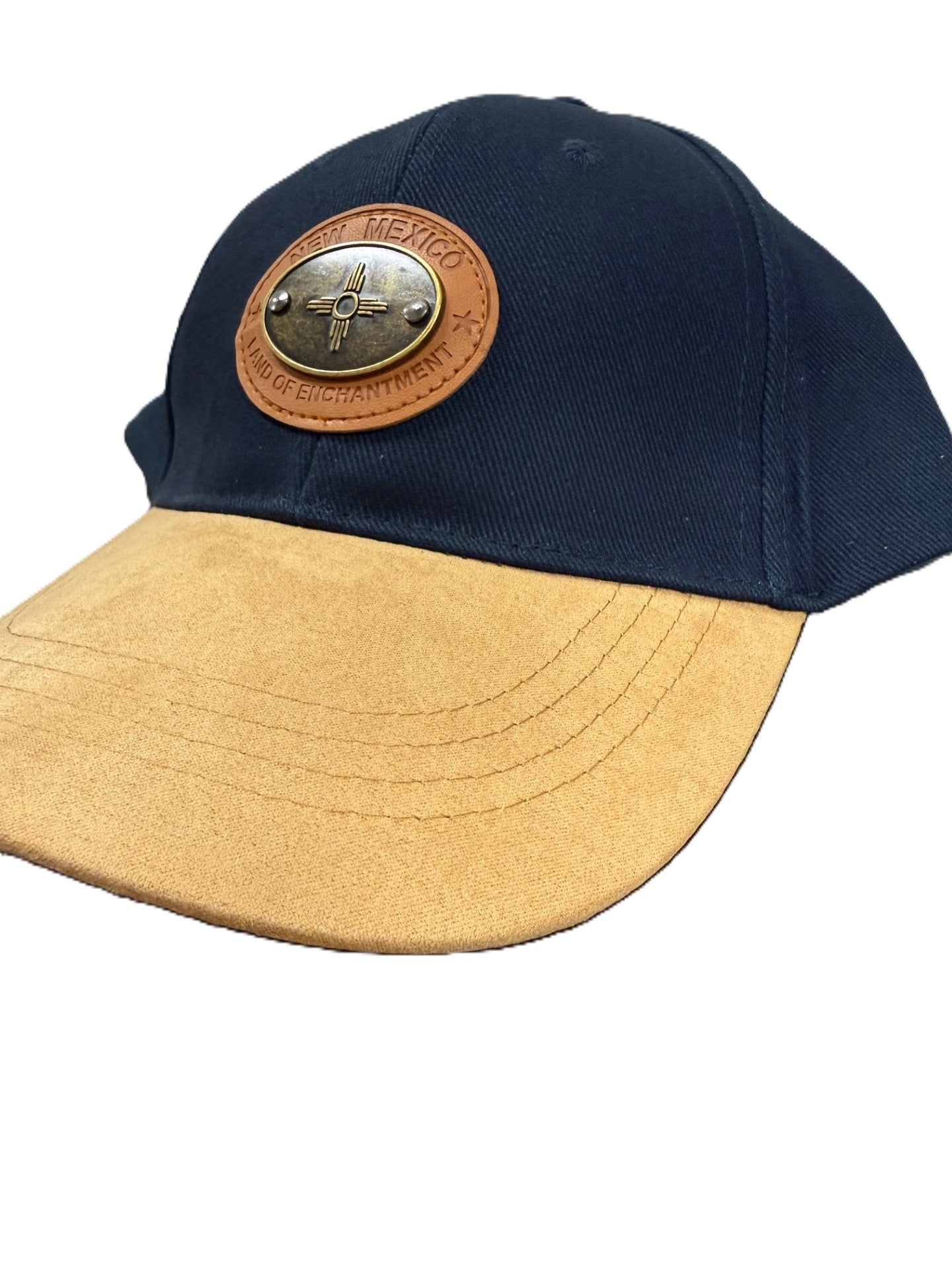 New Mexico Baseball Cap w/Logo and Leather