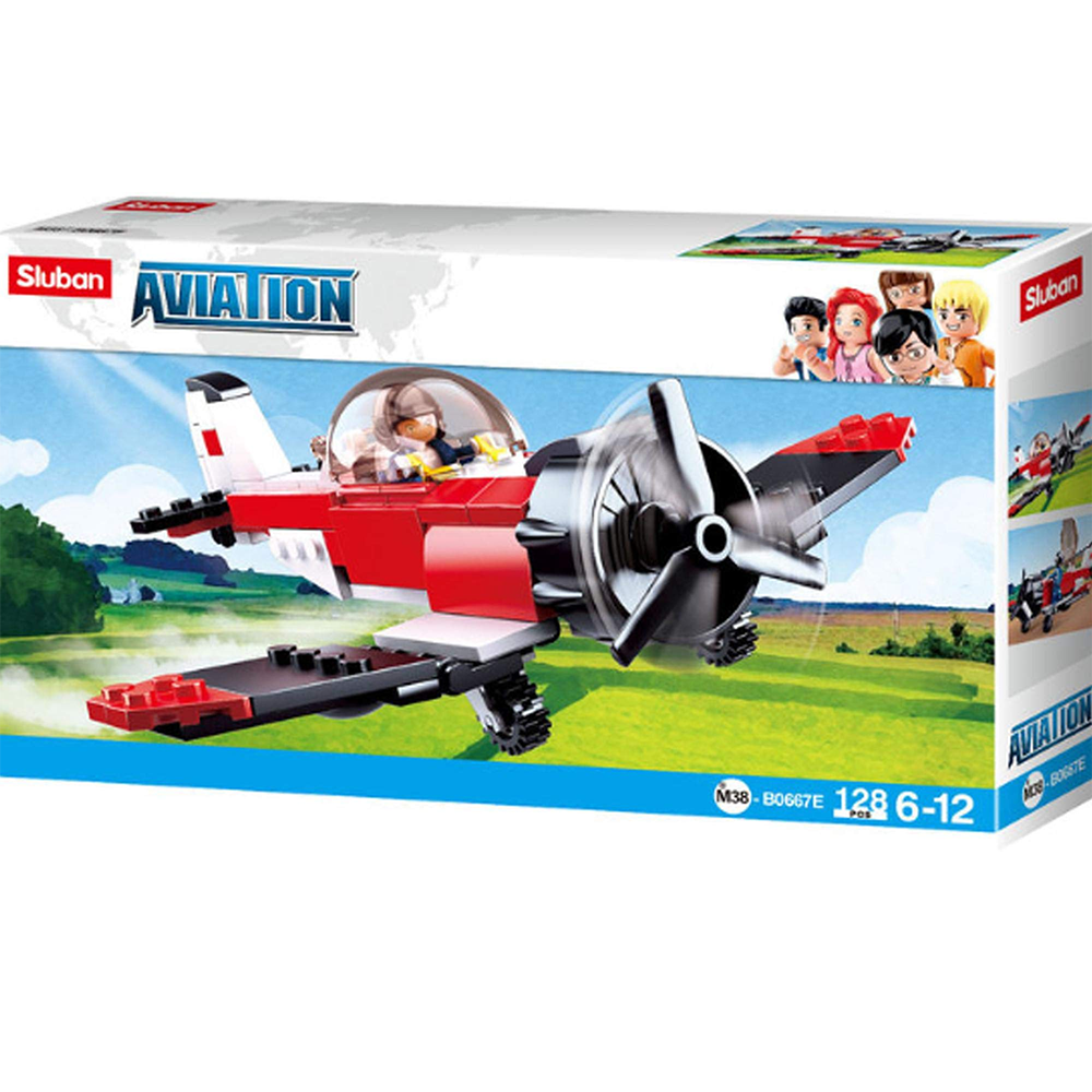 Aviation Farm Plane Building Brick Kit (128 pcs) – Texas Toy Distribution