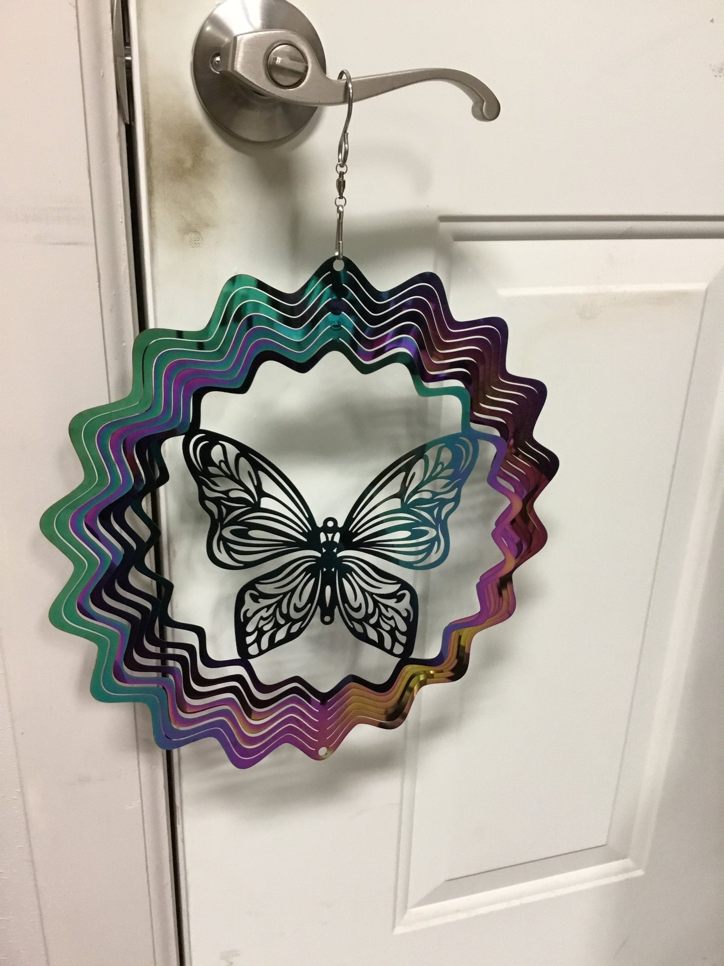 Artistic stainless steel Butterfly wind spinner