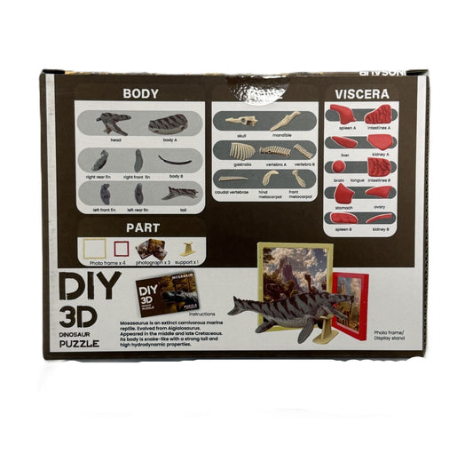 3D DIY Mosasaur Body & Bone Puzzle-STEM