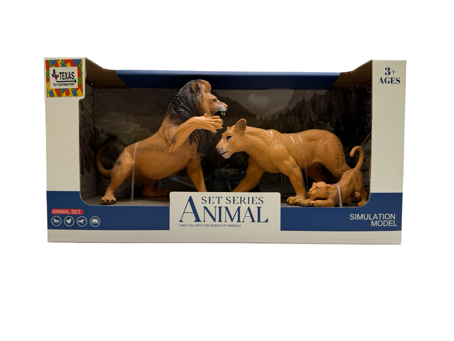 3pc African Lion figure set