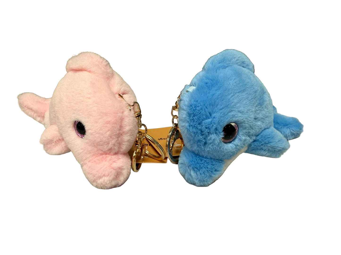 4" Blue and Pink Dolphin Keychains (Set of 2)