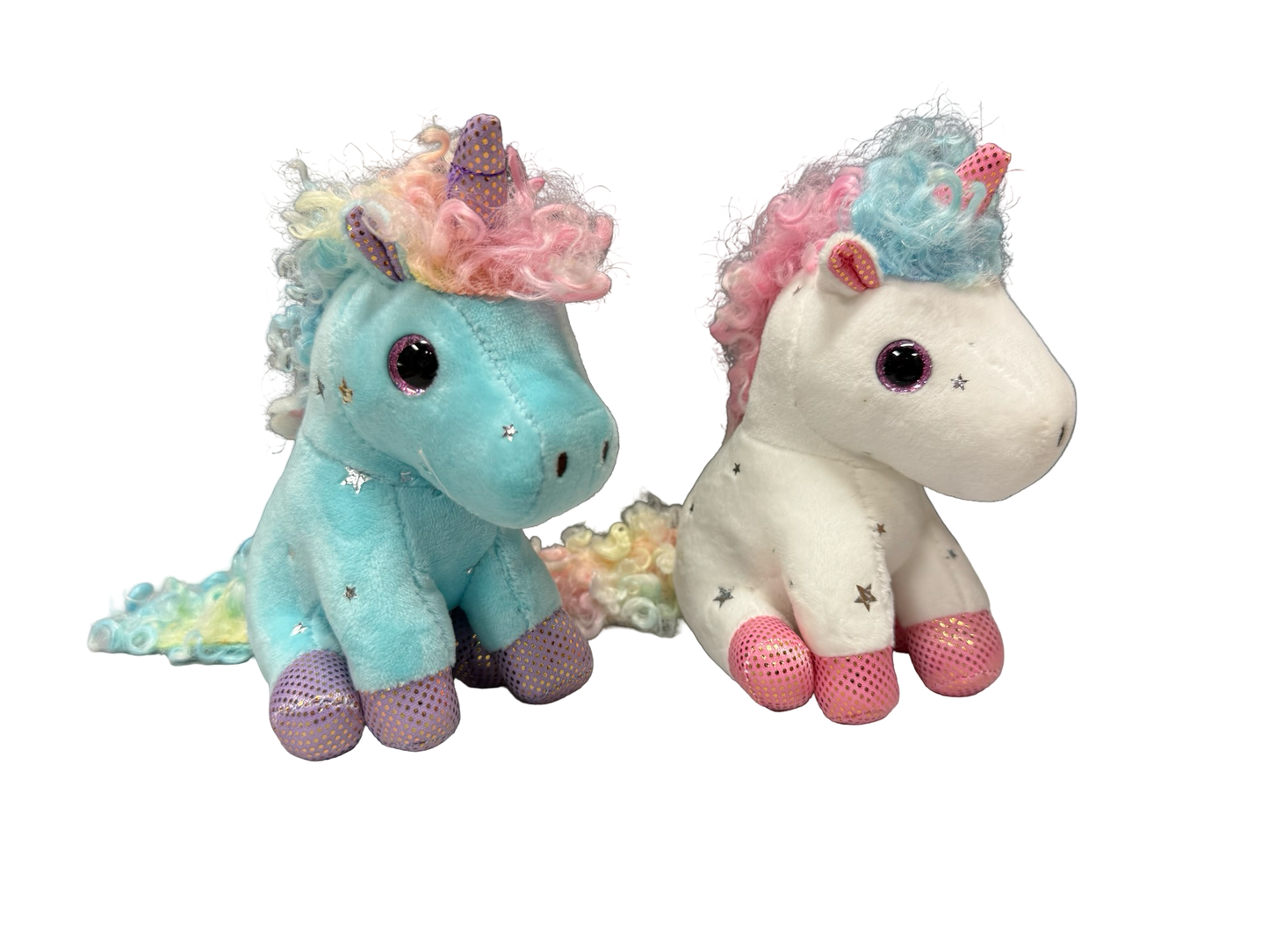 Blue & White Unicorn Keychains (Set of 2)