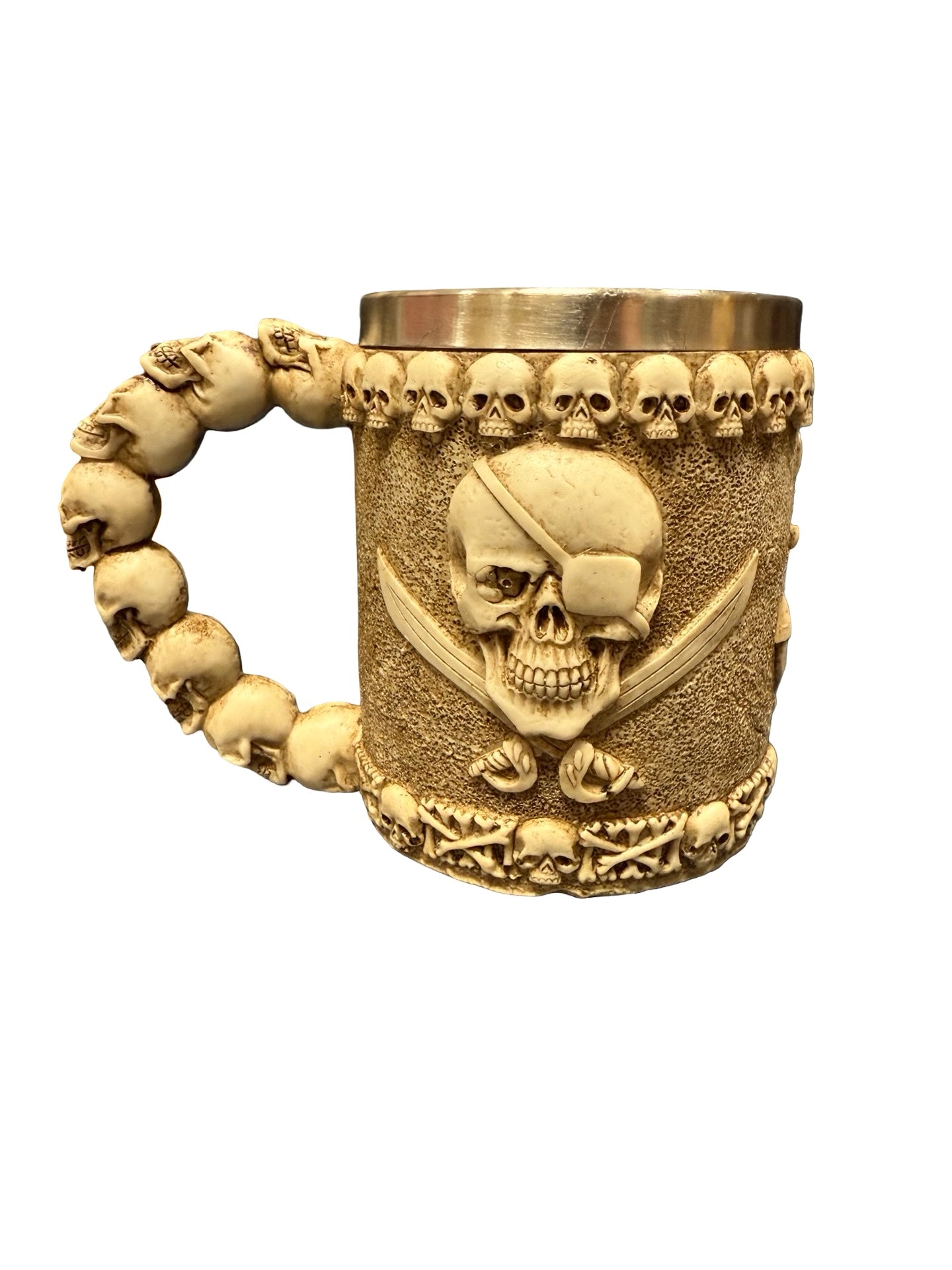 Pirate Mug w/ Skulls & Cutlass
