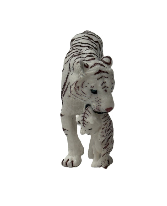Great White Tiger with Cub Figurine 5"
