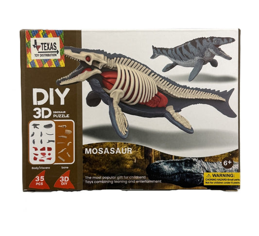 3D DIY Mosasaur Body & Bone Puzzle-STEM