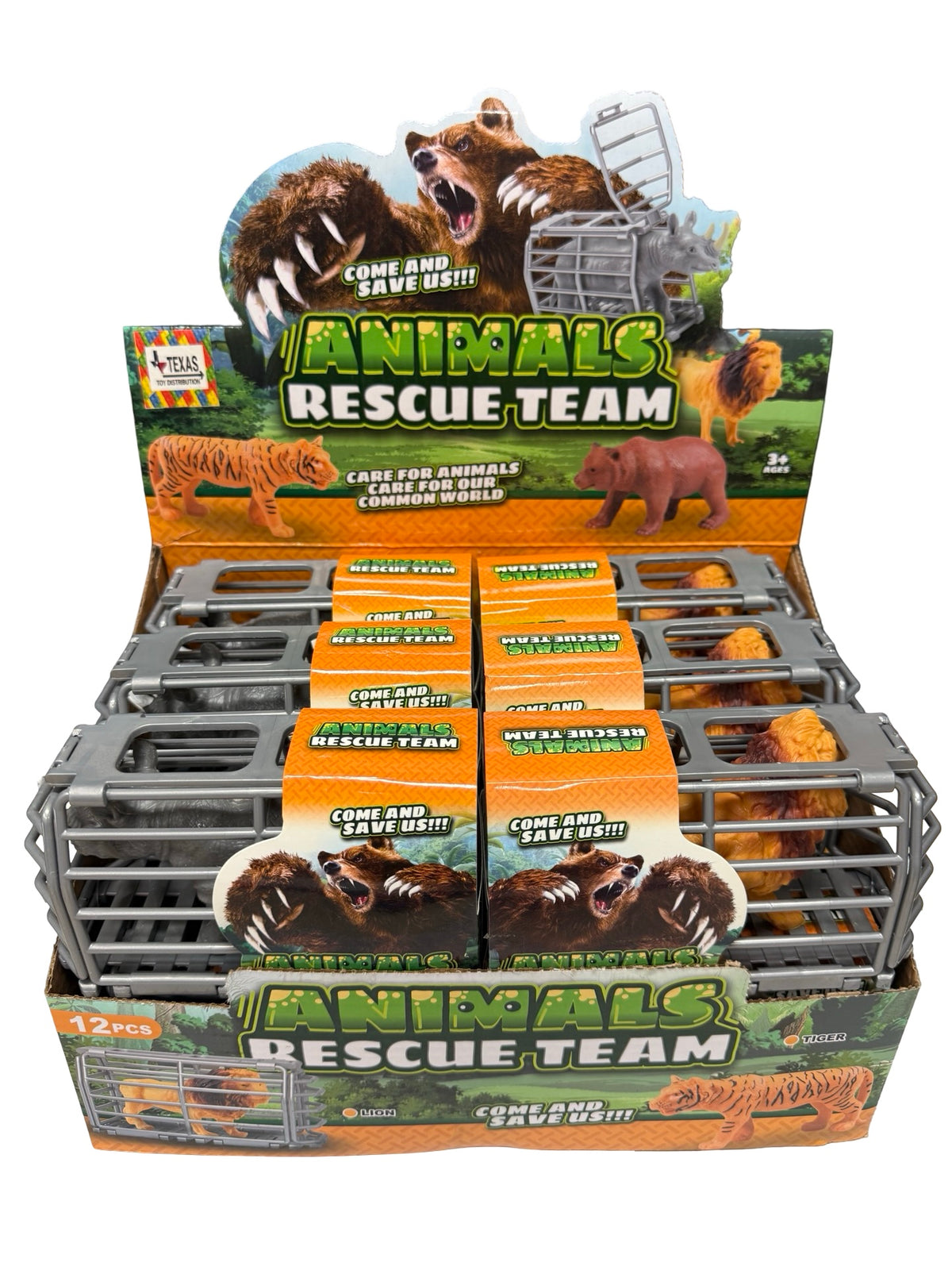 Lions, Tigers, Rhinoceros, & Bears w/ cages