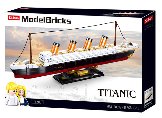 Model Bricks Titanic Ship 1:700 Scale Building Brick Kit (481 pcs)