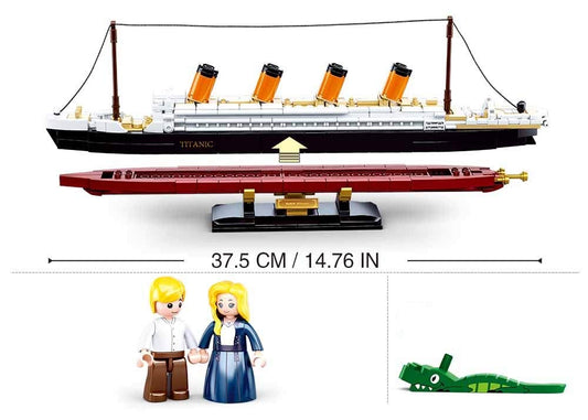 Model Bricks Titanic Ship 1:700 Scale Building Brick Kit (481 pcs)