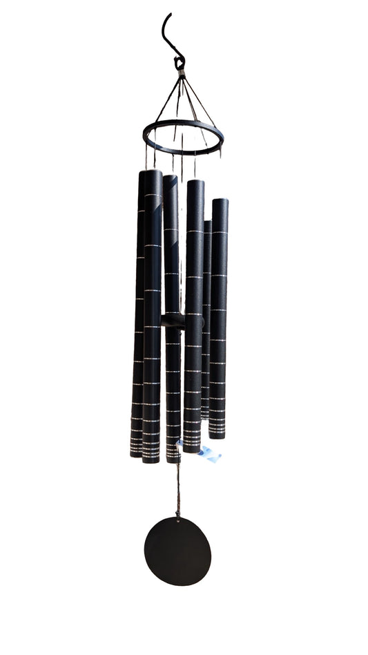 Wind Chimes- 42" Shimmering Black