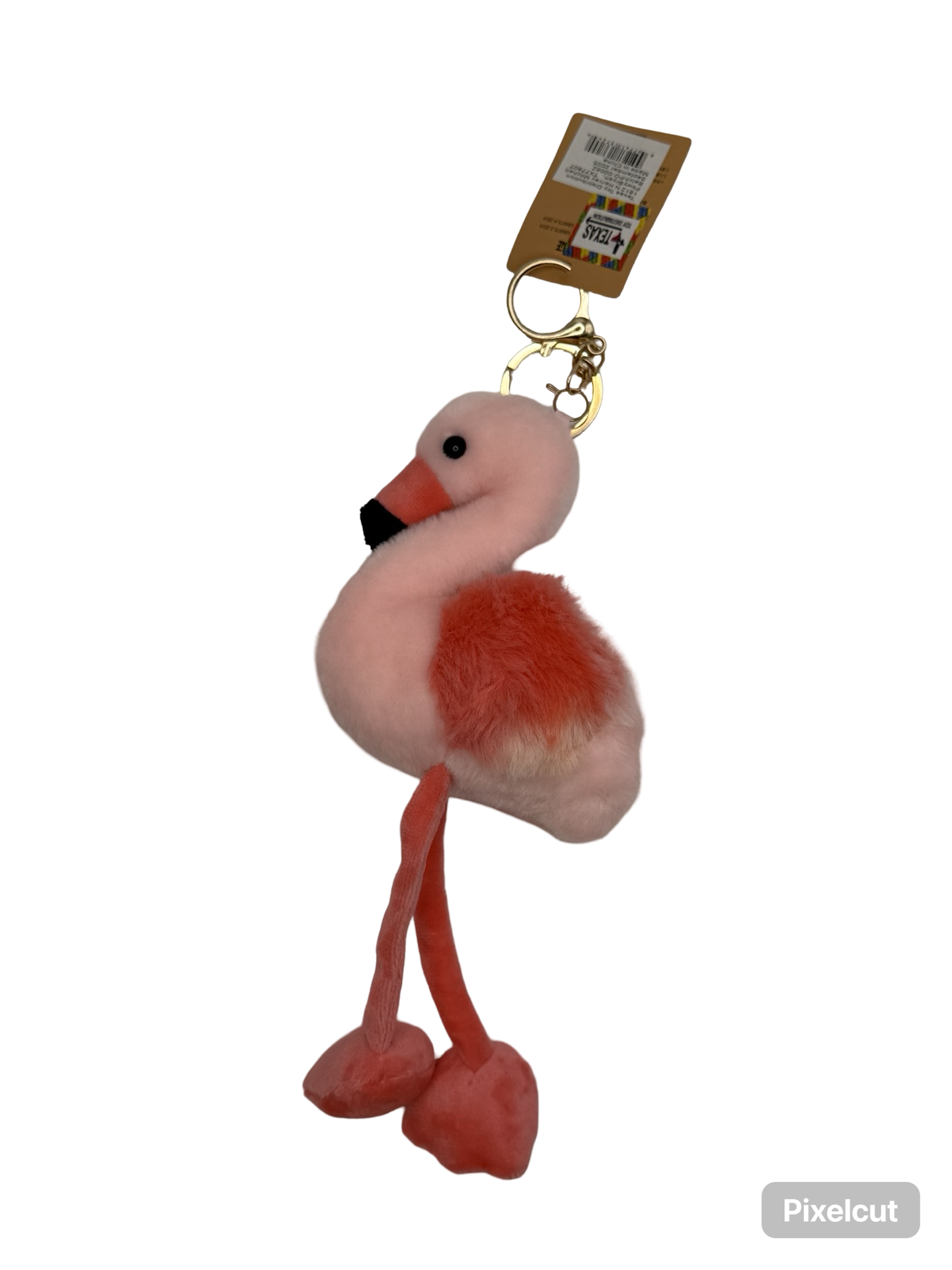 Pink Flamingo plush keychain (bag of 12)