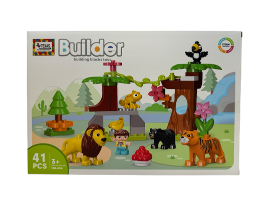 Building Blocks w/Animals Outdoor Scene (41 pcs)