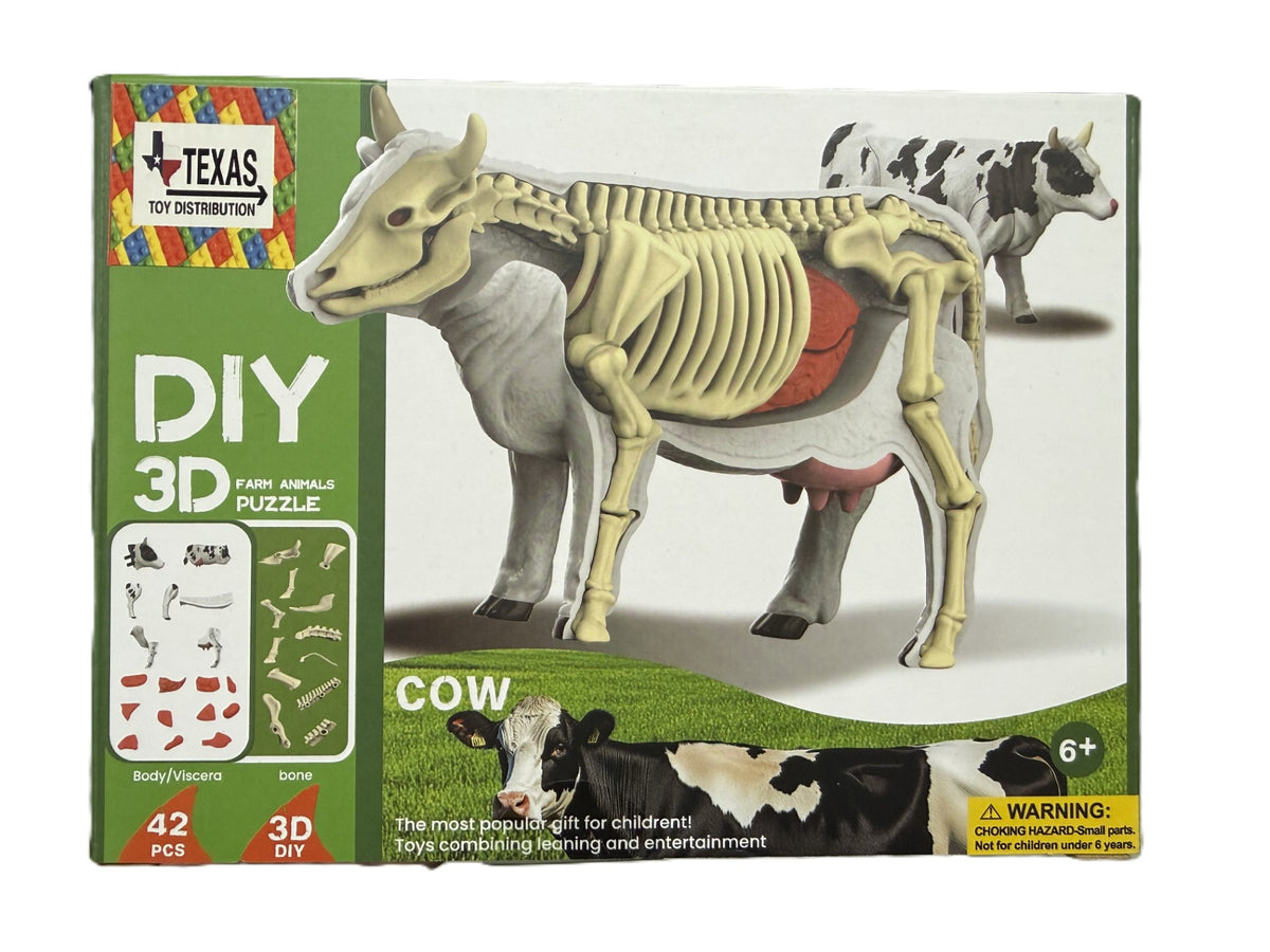 3D DIY Cow Body & Bone Puzzle-STEM