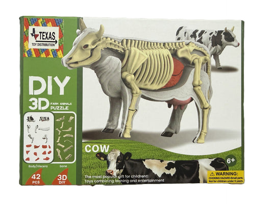 3D DIY Cow Body & Bone Puzzle-STEM