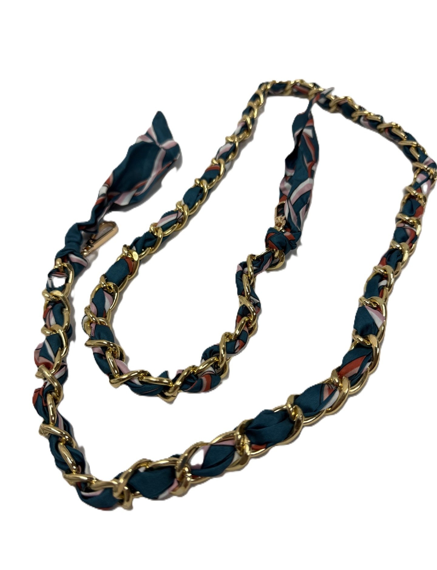 Turquoise Patterned Lanyard 58"