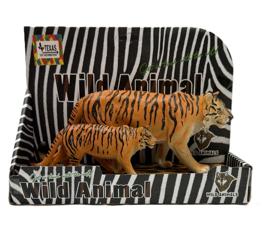 Mother and Daughter Tiger Figurine Set