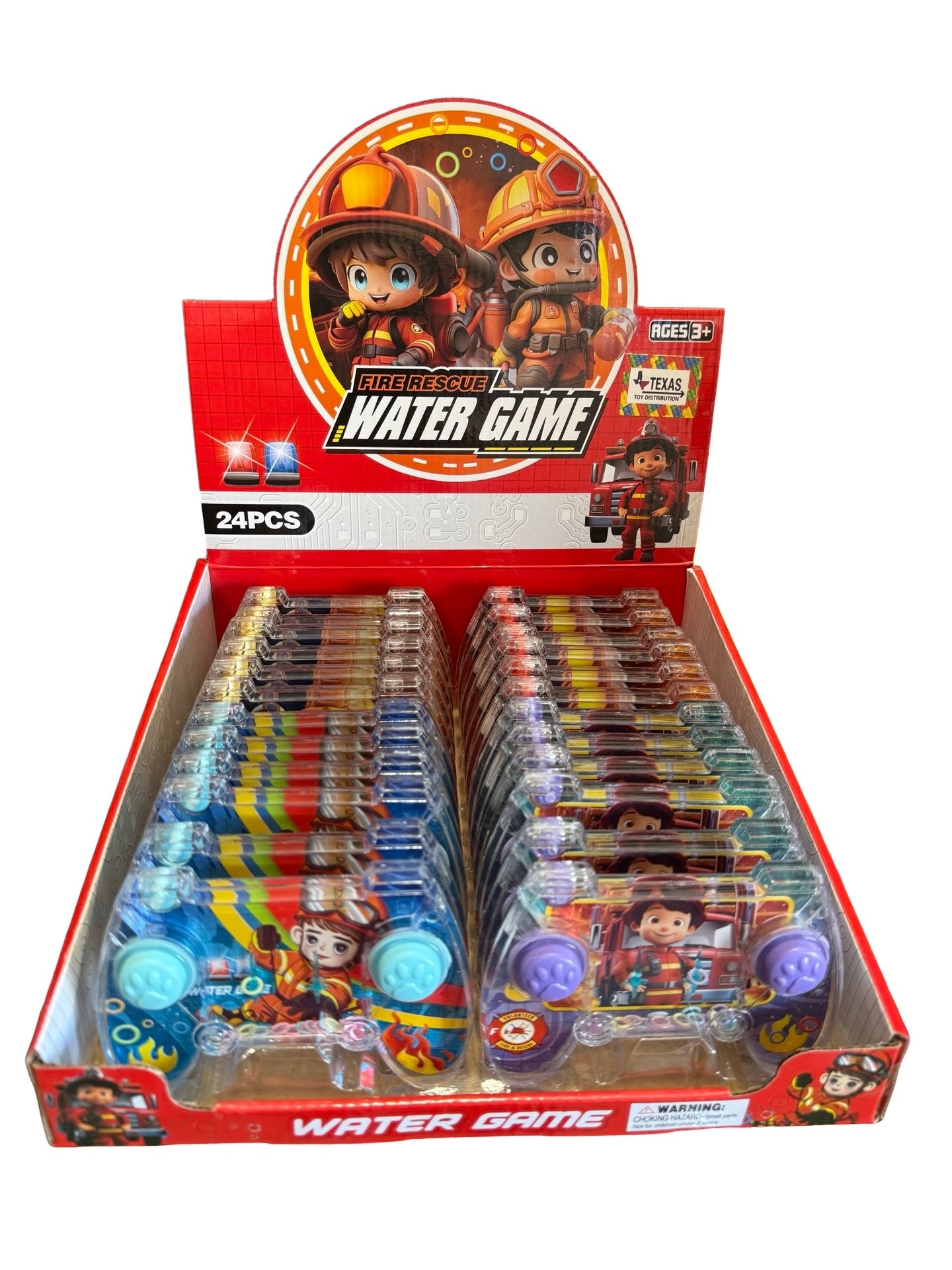 Fire Rescue Water Game- Display w/24 items