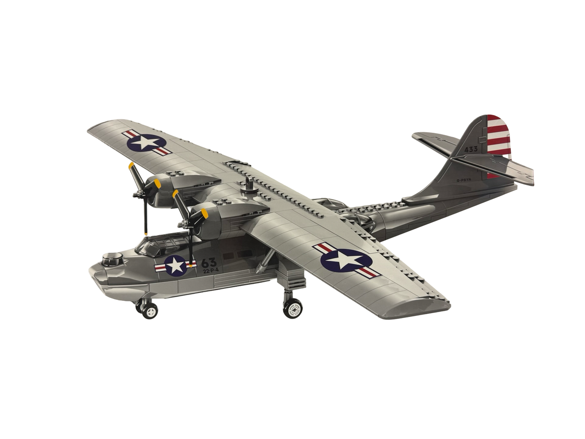 Pby Wood Model Consolidated PBY 5A-Catalina Building Brick Set – Texas Toy Distribution