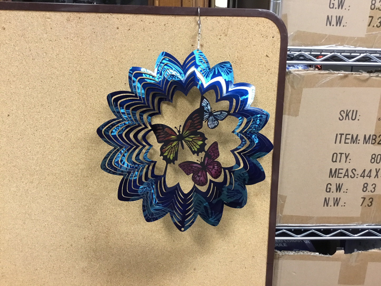 Stainless steel Three Butterfly Wind Spinner