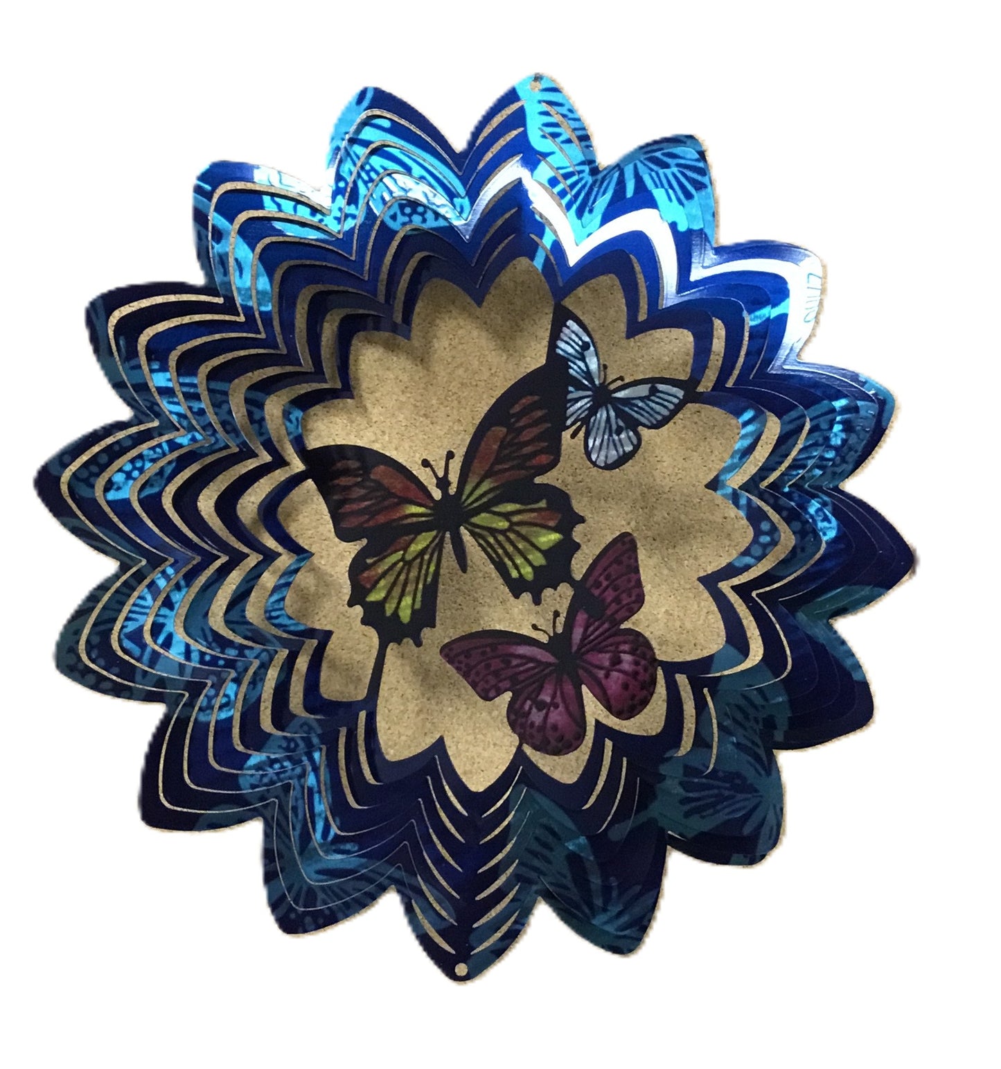 Stainless steel Three Butterfly Wind Spinner