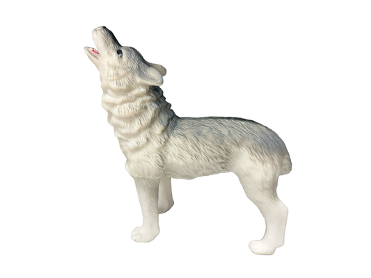 Vinyl Howling Wolf Figurine