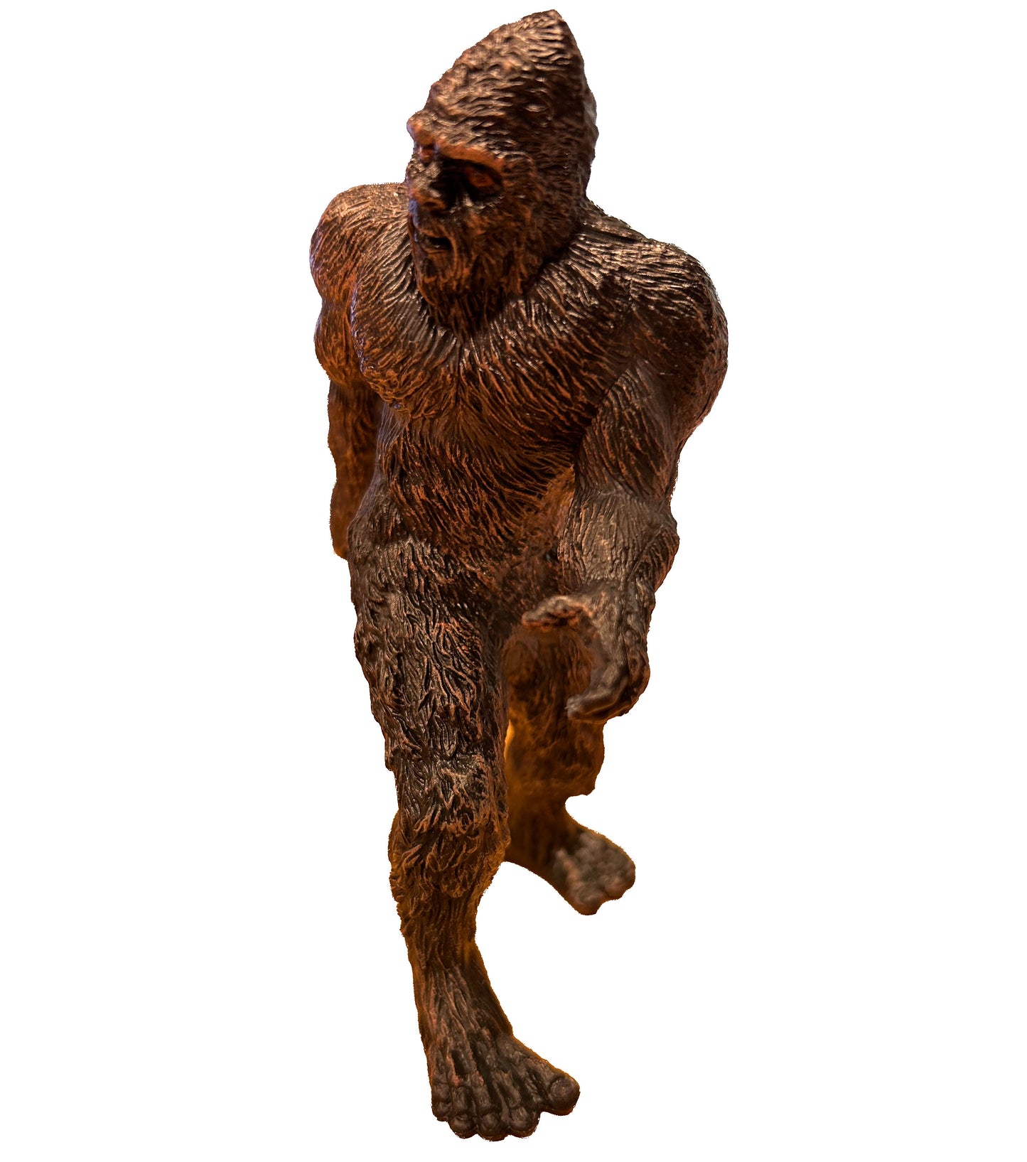 Bigfoot Painted Resin Figurine, 5" Tall Dark Brown Cryptid