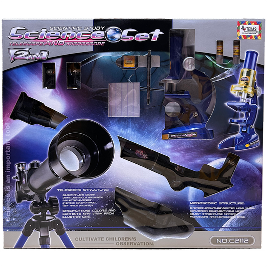 Telescope and Microscope Science Set, 2-in-1 STEM Tools