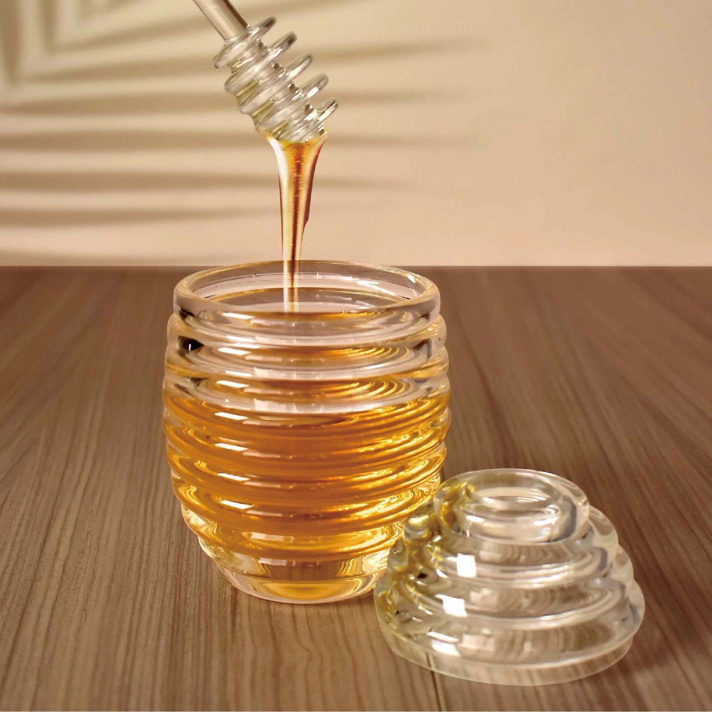 8 oz. Acrylic Honey Jar and Dipper Set