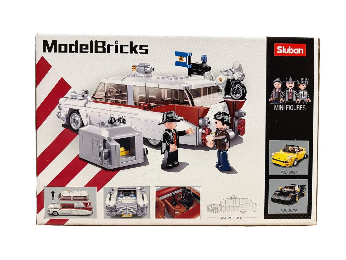 Hearse Brick set w/Police motorcycle