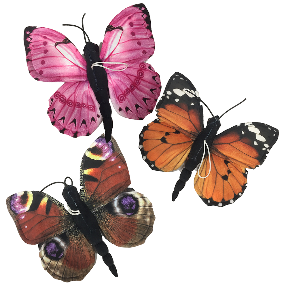 Butterfly 11.5" Plush Stuffed Animal, Three Color Options!