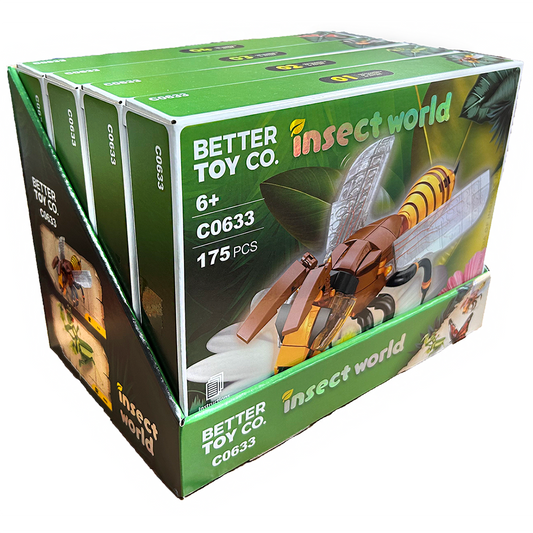 Insect World Building Brick Bug Display Set, x4 Large Kits