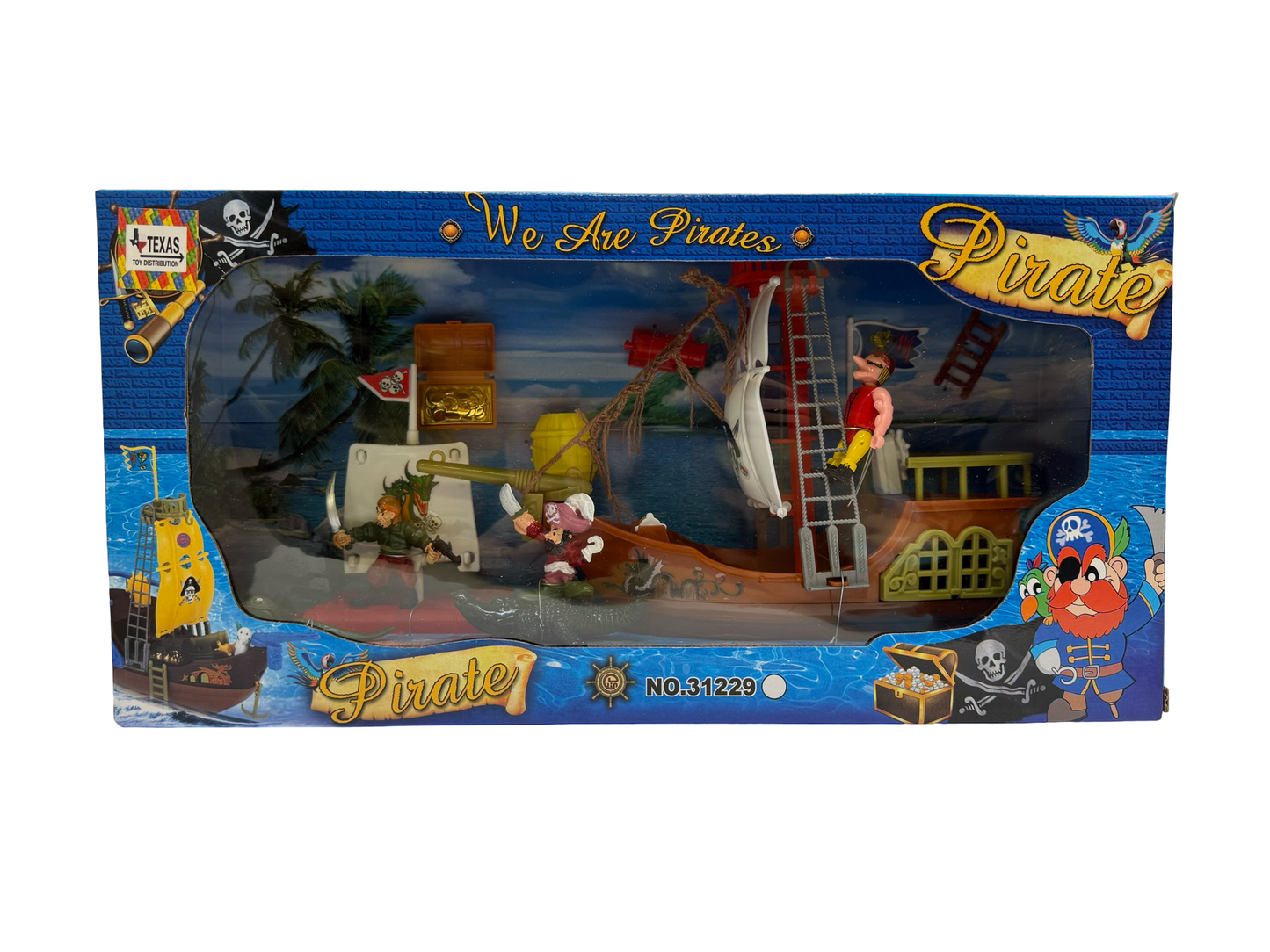 Pirate ship set w/figures