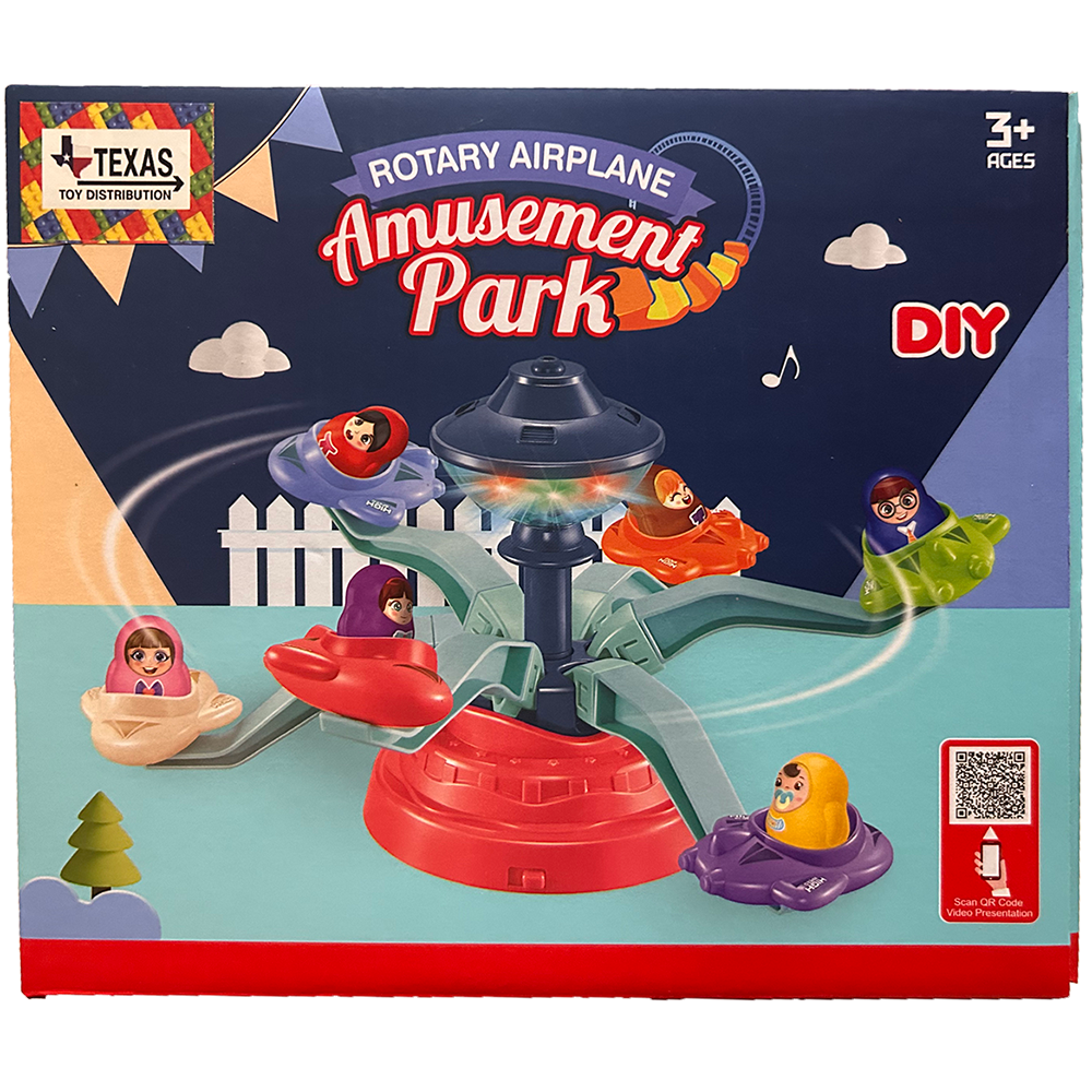 Amusement Park Rotating Airplane Toy with Lights and Music