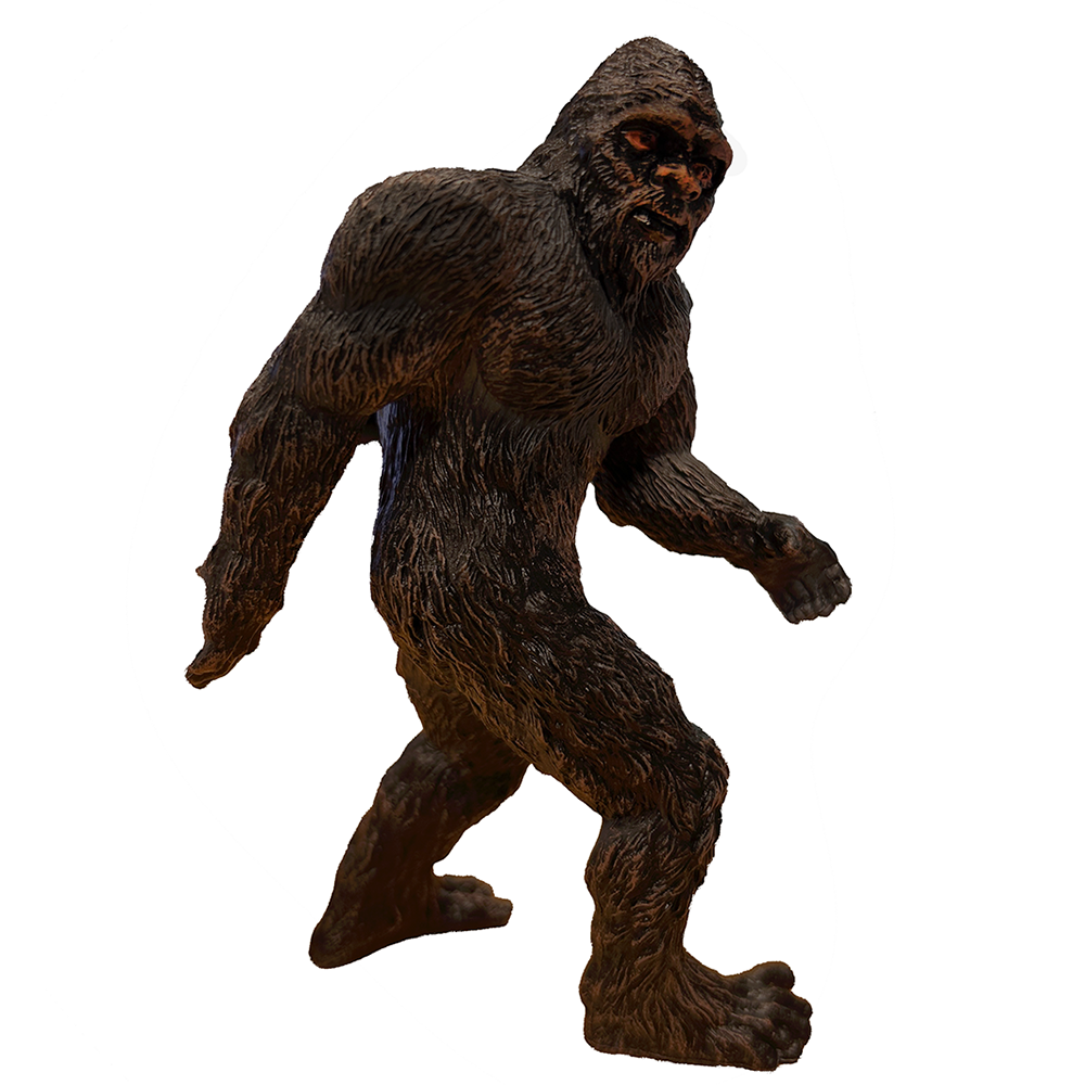 Bigfoot Painted Resin Figurine, 5" Tall Dark Brown Cryptid