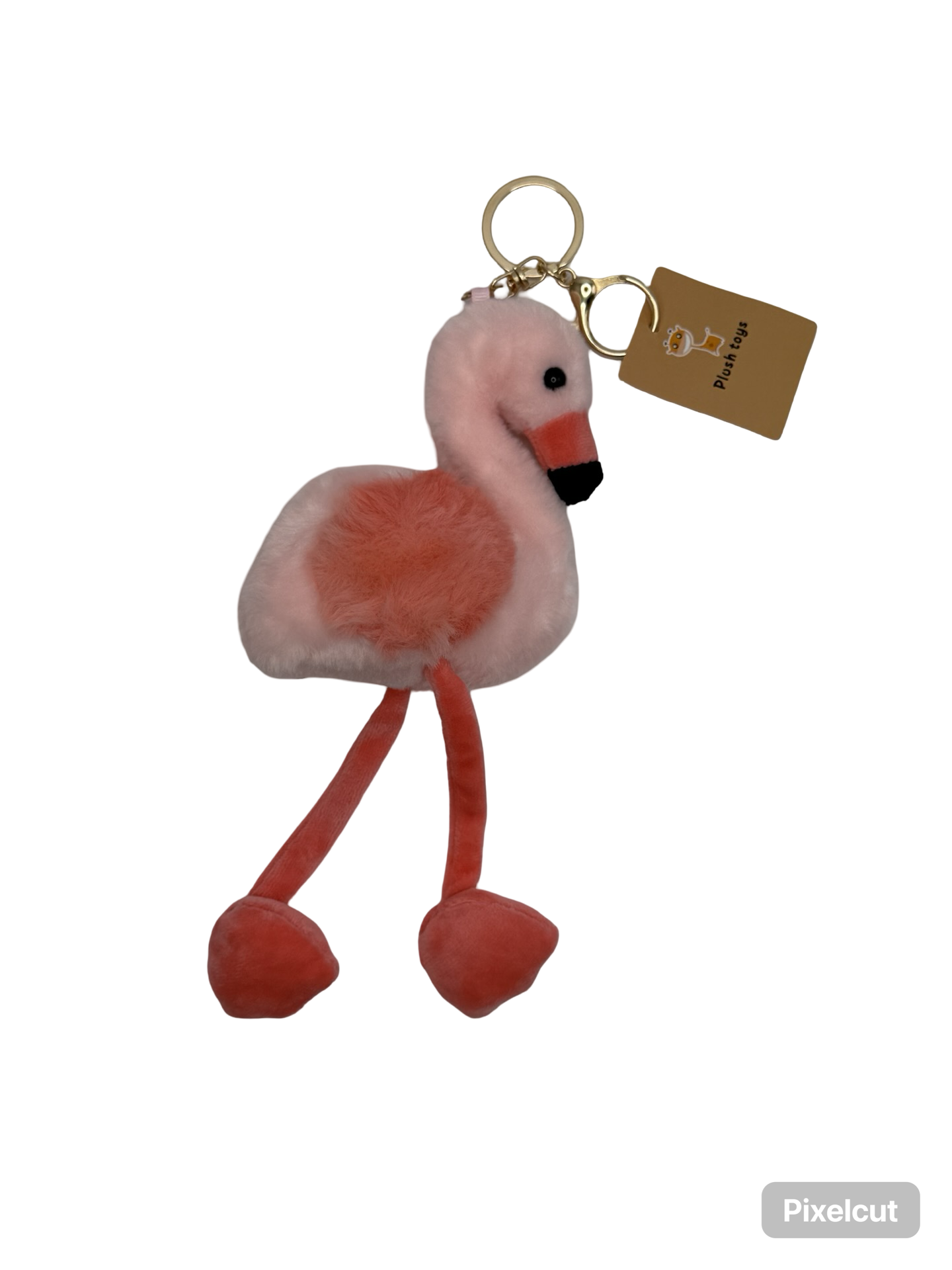 Pink Flamingo plush keychain (bag of 12)