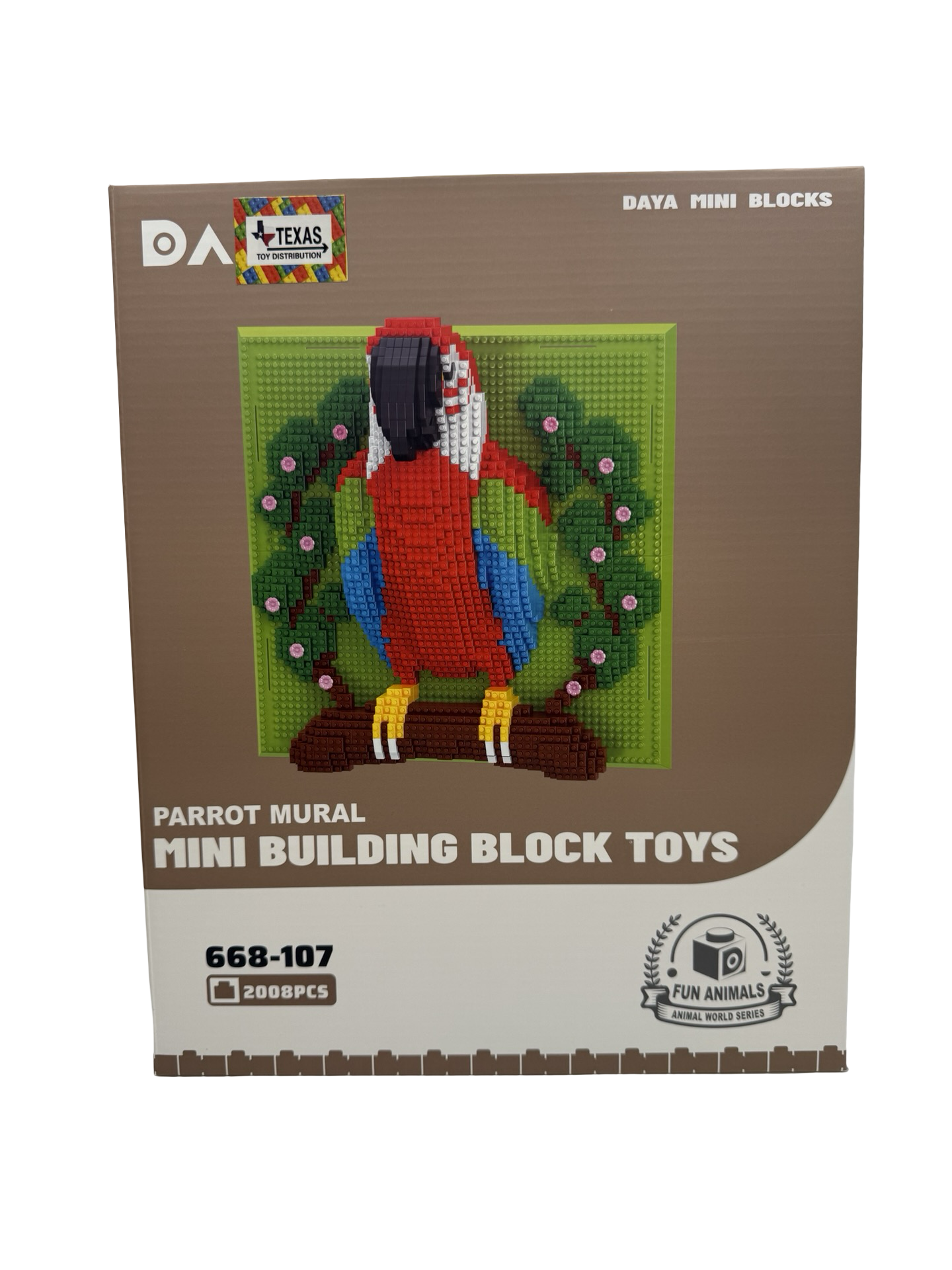 Building block Parrot Mural