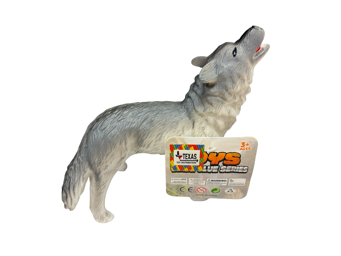 Vinyl Howling Wolf Figurine