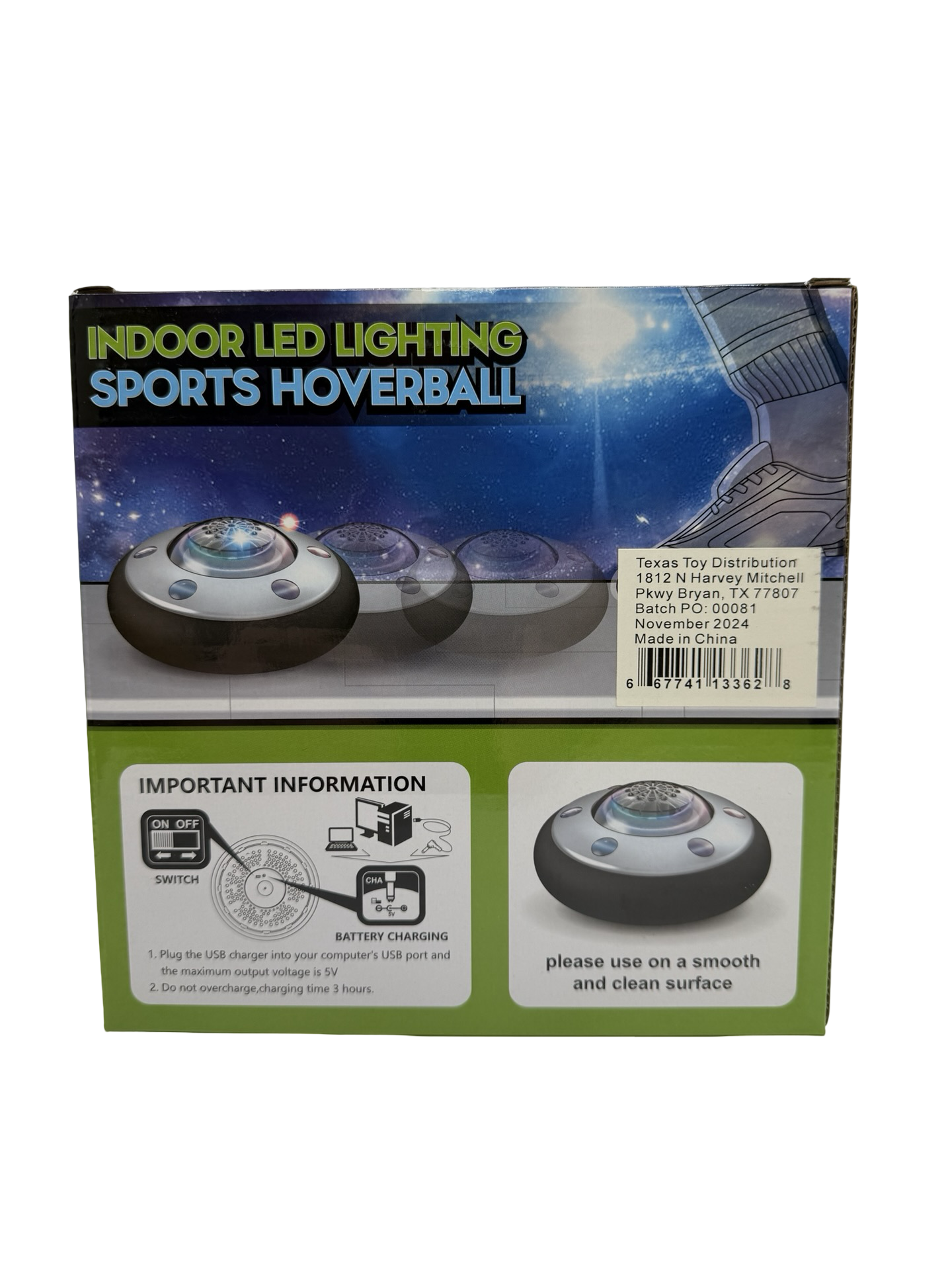 Indoor Sports Hoverball with LED lighting