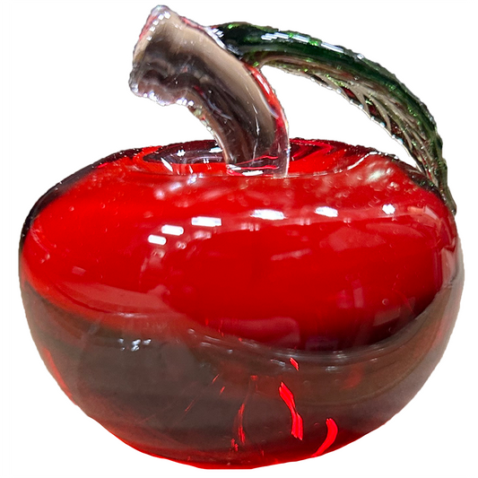 Hand Blown Miniature Glass Apple Fruit Figurine Collectible