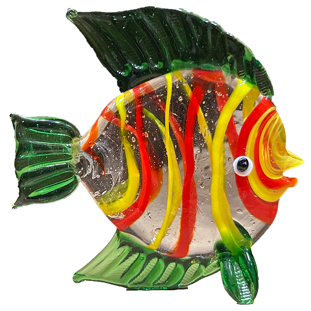 Colorful Fish Glass Figurine Collectible Decor