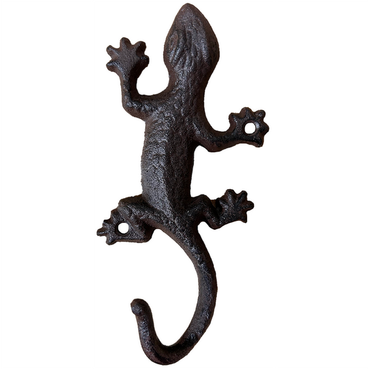 Lizard Cast Iron Wall Hanger Outdoor Desert Home Decor