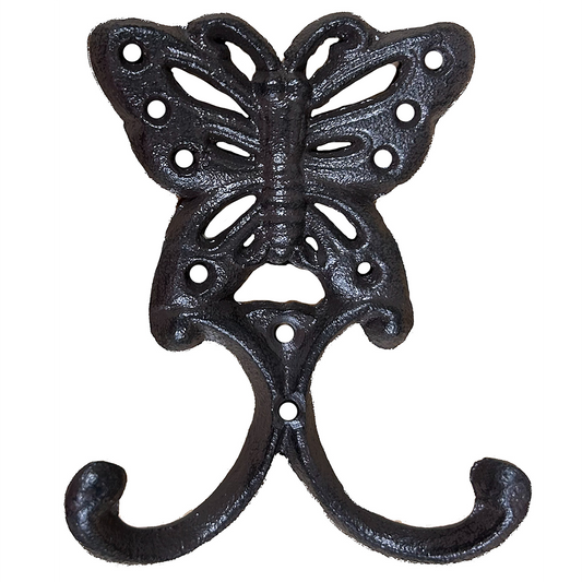 Butterfly Cast Iron Wall Hanger Decor, Outdoor Decoration