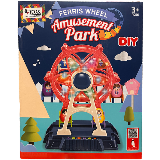 Amusement Park Ferris Wheel with Lights and Music