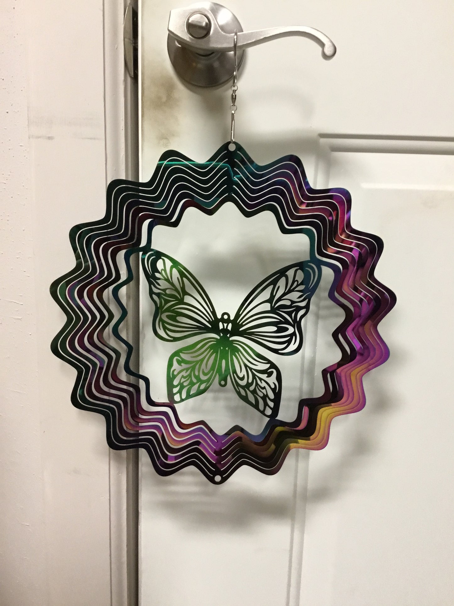 Artistic stainless steel Butterfly wind spinner