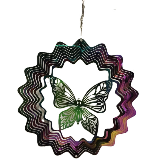 Artistic stainless steel Butterfly wind spinner